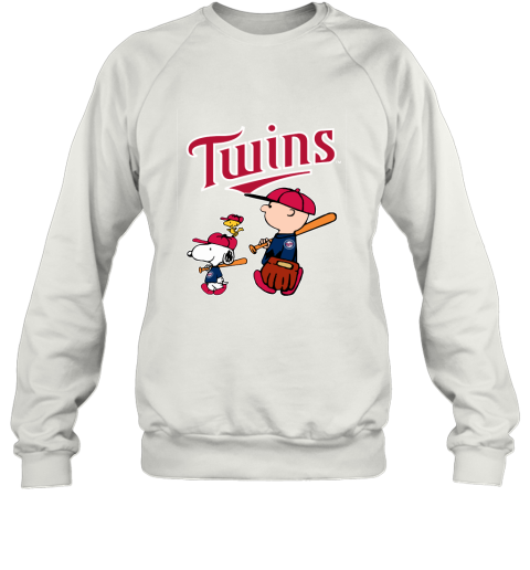 Minnesota Twins Let's Play Baseball Together Snoopy MLB Sweatshirt