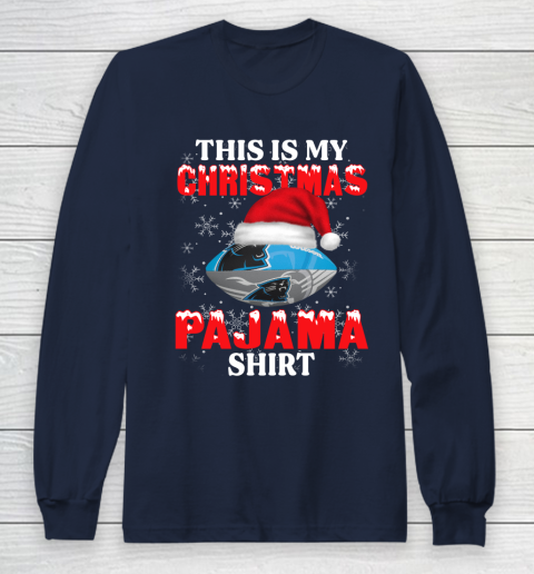 Carolina Panthers This Is My Christmas Pajama Shirt NFL Long Sleeve T-Shirt 2