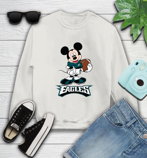 NFL Football Philadelphia Eagles Cheerful Mickey Mouse Shirt Sweatshirt 12