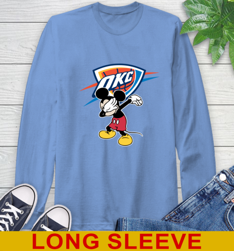 Oklahoma City Thunder NBA Basketball Dabbing Mickey Disney Sports Long Sleeve T-Shirt 11