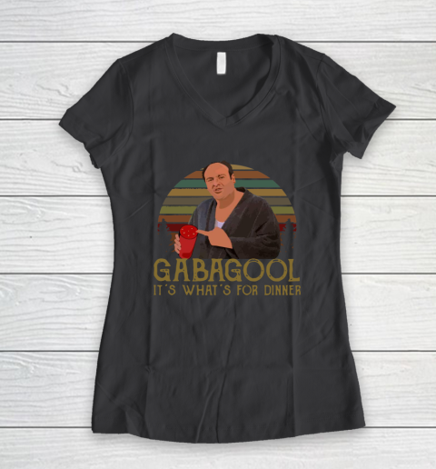 Gabagool  It's What's for Dinner Women's V-Neck T-Shirt 6