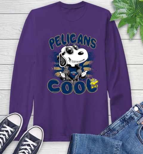 NBA Basketball New Orleans Pelicans Cool Snoopy Shirt Long Sleeve T-Shirt 5