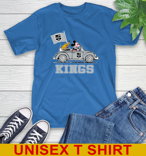 NHL Hockey Los Angeles Kings Pluto Mickey Driving Disney Shirt T-Shirt - Image 10