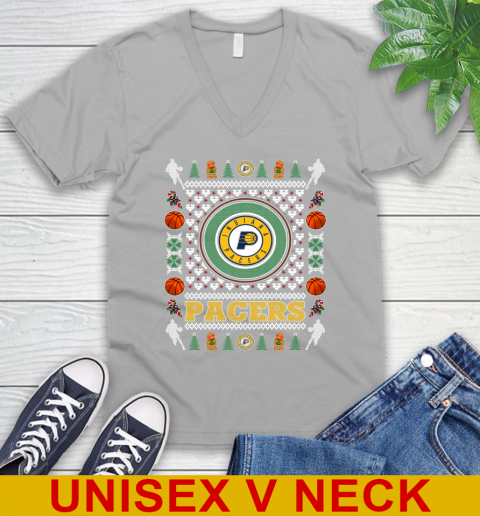 Indiana Pacers Merry Christmas NBA Basketball Loyal Fan V-Neck T-Shirt 3