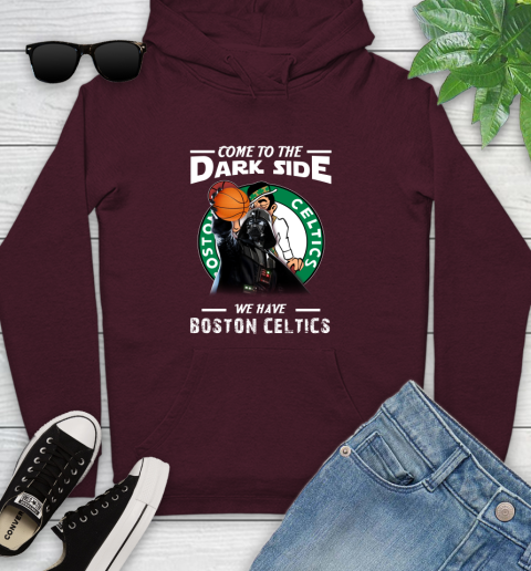 NBA Come To The Dark Side We Have Boston Celtics Star Wars Darth Vader Basketball Youth Hoodie 7