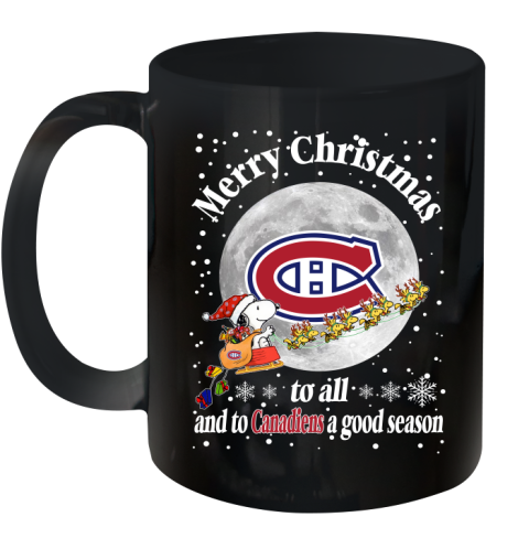 Montreal Canadiens Merry Christmas To All And To Canadiens A Good Season NHL Hockey Sports Ceramic Mug 11oz