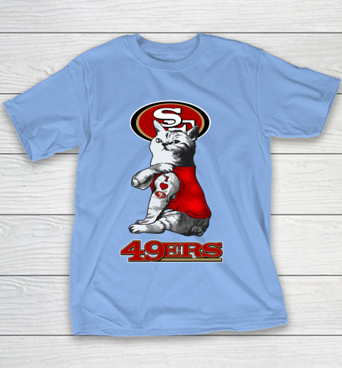 NFL Football My Cat Loves San Francisco 49ers Youth T-Shirt 8