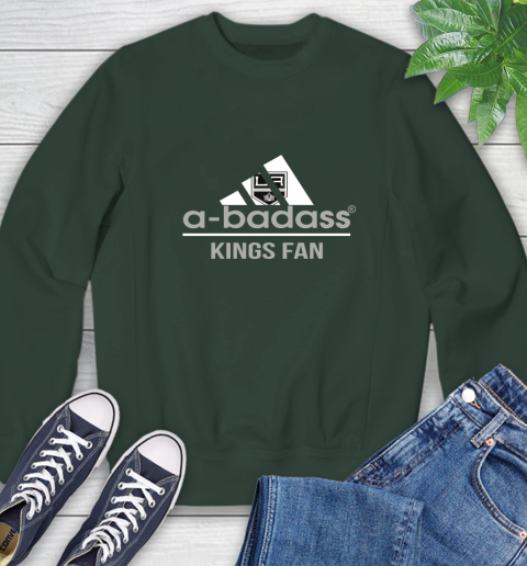NHL A Badass Los Angeles Kings Fan Adidas Hockey Sports Sweatshirt