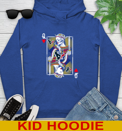 NFL Football Houston Texans The Queen Of Hearts Card Shirt Youth Hoodie 10