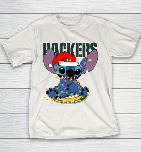 Green Bay Packers NFL Football noel stitch Christmas Youth T-Shirt