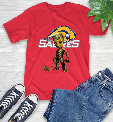 Buffalo Sabres NHL Hockey Groot Marvel Guardians Of The Galaxy T-Shirt 10