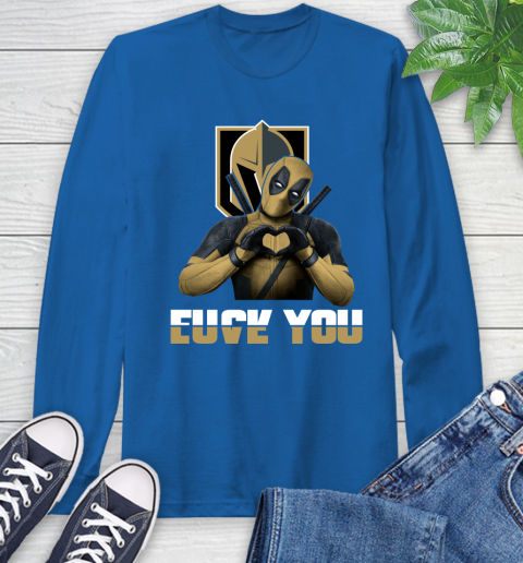 NHL Vegas Golden Knights Deadpool Love You Fuck You Hockey Sports Long Sleeve T-Shirt 10
