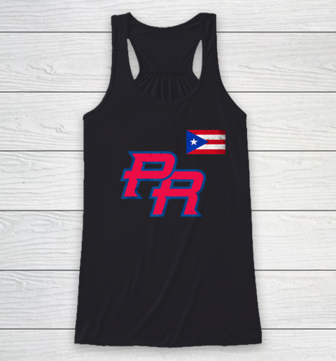 Puerto Rico 2023 Baseball Flag Pride red Boricua Puerto Rico Racerback Tank