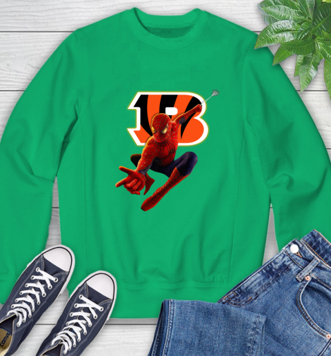 NFL Spider Man Avengers Endgame Football Cincinnati Bengals Sweatshirt 6