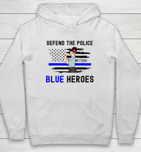 Defend The Blue Shirt  Womens Defend The Police Back The Blue Law Enforcement Hoodie