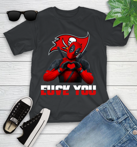 NHL Tampa Bay Buccaneers Deadpool Love You Fuck You Football Sports Youth T-Shirt