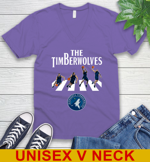 NBA Basketball Minnesota Timberwolves The Beatles Rock Band Shirt V-Neck T-Shirt 8