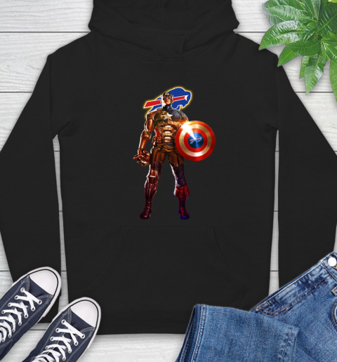 NFL Captain America Marvel Avengers Endgame Football Sports Buffalo Bills Hoodie 2