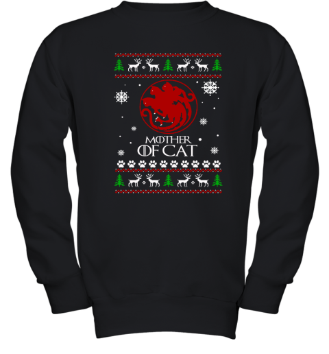 Game Of Thrones  Mother Of Cats Christmas Ugly Youth Sweatshirt
