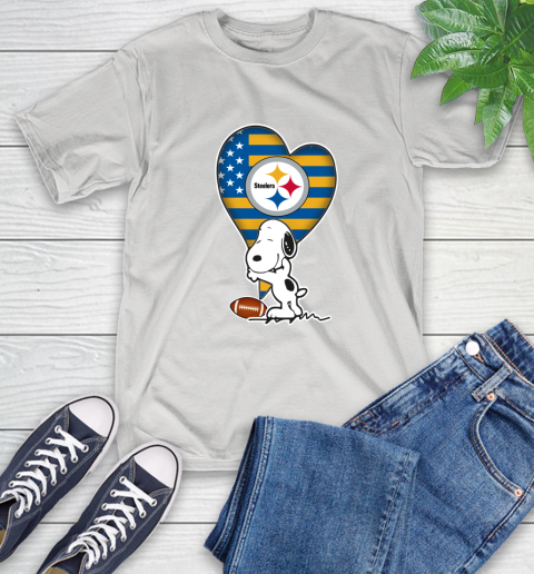 Pittsburgh Steelers NFL Football The Peanuts Movie Adorable Snoopy T-Shirt