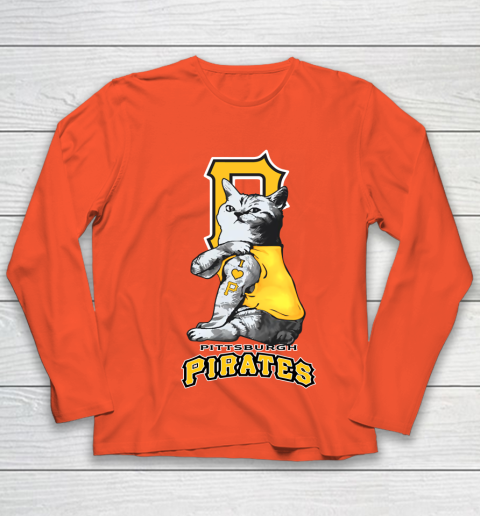 MLB Baseball My Cat Loves Pittsburgh Pirates Youth Long Sleeve 3