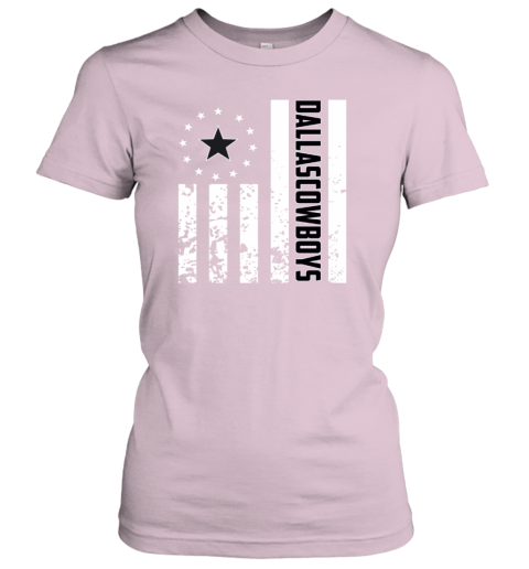 NFL Dallas Cowboys American Flag Women's T-Shirt h2zq nfl dallas cowboys american flag ladies t shirt 20 front light pink