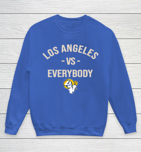 Los Angeles Rams Vs Everybody Youth Sweatshirt 6