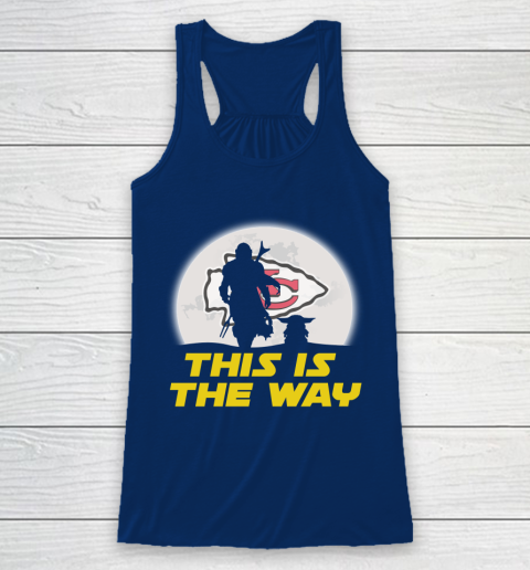 Kansas City Chiefs NFL Football Star Wars Yoda And Mandalorian This Is The Way Racerback Tank 6