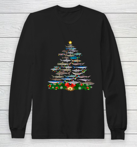 SHARK Christmas Tree Shirt SHARK Lovers Gifts Long Sleeve T-Shirt