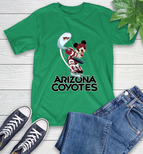 NHL Hockey Arizona Coyotes Cheerful Mickey Mouse Shirt T-Shirt 8