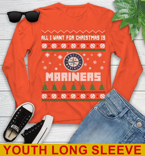 MLB All I Want For Christmas Is Seattle Mariners Baseball Sports 119
