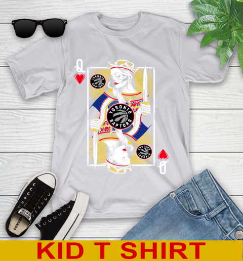 NBA Basketball Toronto Raptors The Queen Of Hearts Card Shirt Youth T-Shirt 4