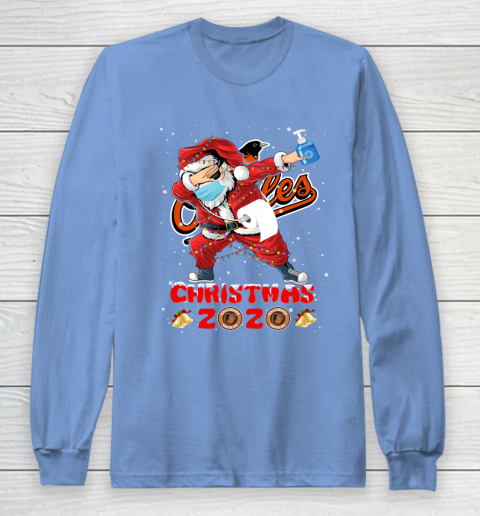 Baltimore Orioles Funny Santa Claus Dabbing Christmas 2020 MLB Long Sleeve T-Shirt 8