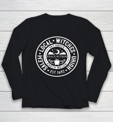 Salem Local Witches Union est 1692 Halloween Youth Long Sleeve