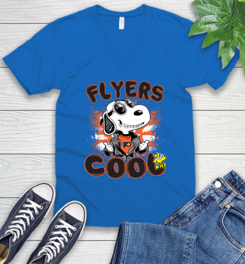 NHL Hockey Philadelphia Flyers Cool Snoopy Shirt V-Neck T-Shirt - Image 6