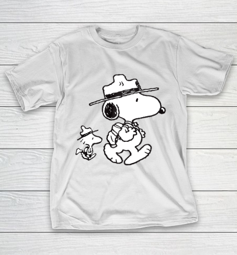 Funny Snoopy Woodstock Camping T-Shirt