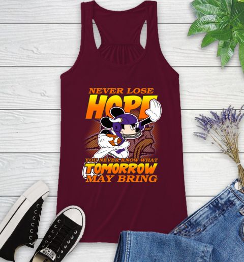 Minnesota Vikings NFL Football Mickey Disney Never Lose Hope Racerback Tank 2