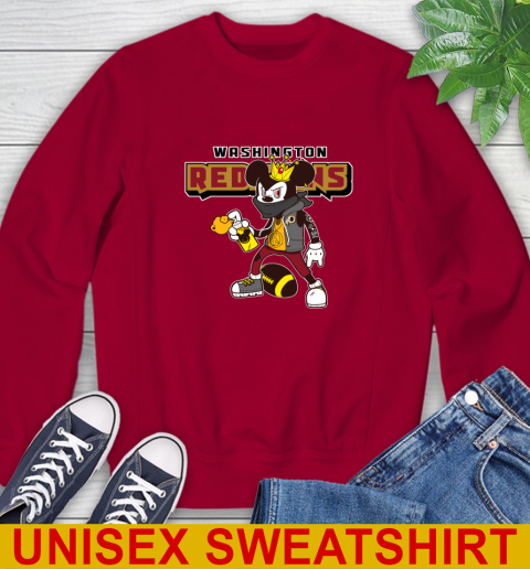 Washington Redskins NFL Football Mickey Peace Sign Sports Sweatshirt 7
