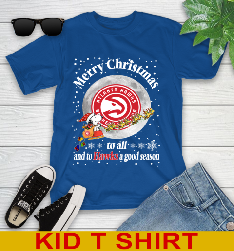 Atlanta Hawks Merry Christmas To All And To Hawks A Good Season NBA Basketball Sports Youth T-Shirt 10