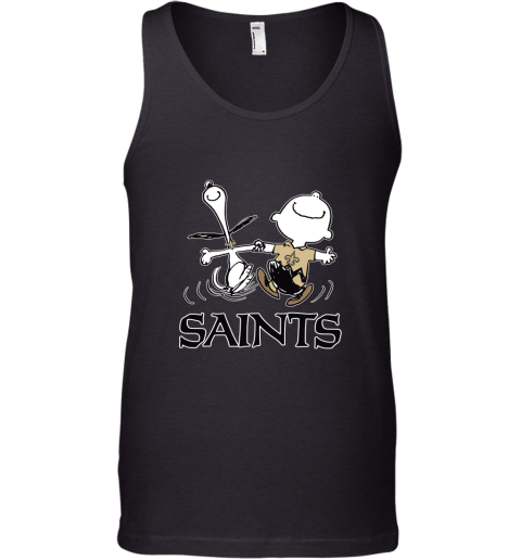 Snoopy And Charlie Brown Happy New Orleans Saints Fans Tank Top