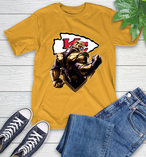 NFL Thanos Avengers Endgame Football Sports Kansas City Chiefs T-Shirt 3