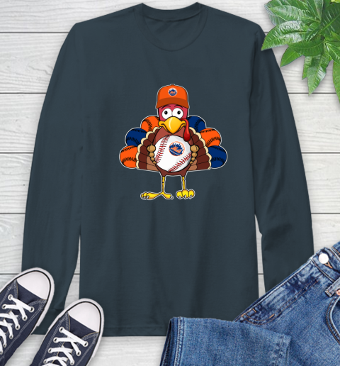 New York Mets Turkey thanksgiving Long Sleeve T-Shirt 8