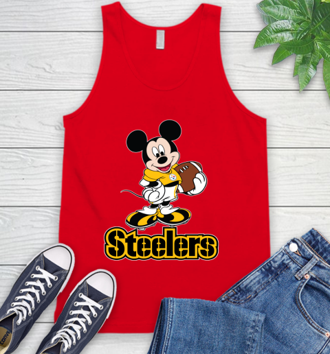 NFL Football Pittsburgh Steelers Cheerful Mickey Mouse Shirt Tank Top 6