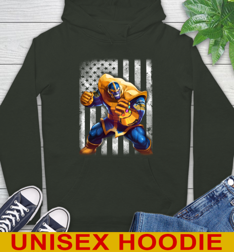 NBA Basketball Denver Nuggets Thanos Marvel American Flag Shirt Hoodie 12