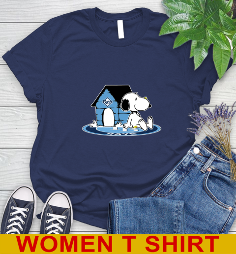 MLB Baseball Tampa Bay Rays Snoopy The Peanuts Movie Shirt Women's T-Shirt 12
