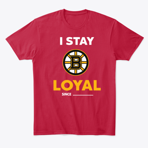 2xoh boston bruins i stay loyal classic t shirt 2 front red