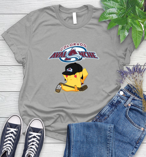 NHL Pikachu Hockey Sports Colorado Avalanche Women's T-Shirt 10