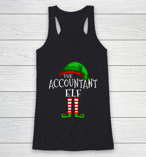 Accountant Elf Family Matching Group Christmas Gift Funny Racerback Tank