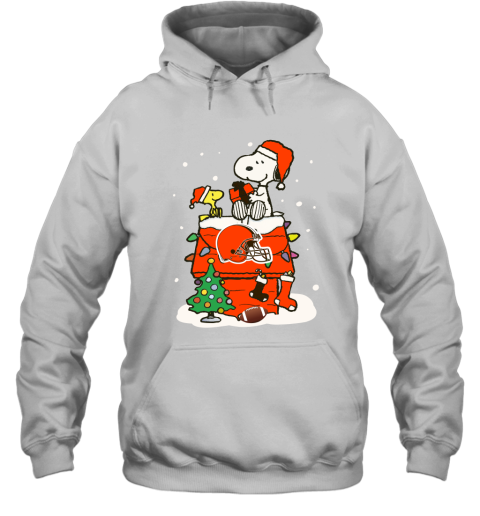 A Happy Christmas With Cleveland Browns Snoopy Hoodie