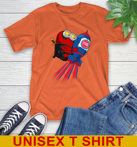 NBA Basketball Detroit Pistons Deadpool Minion Marvel Shirt T-Shirt 4